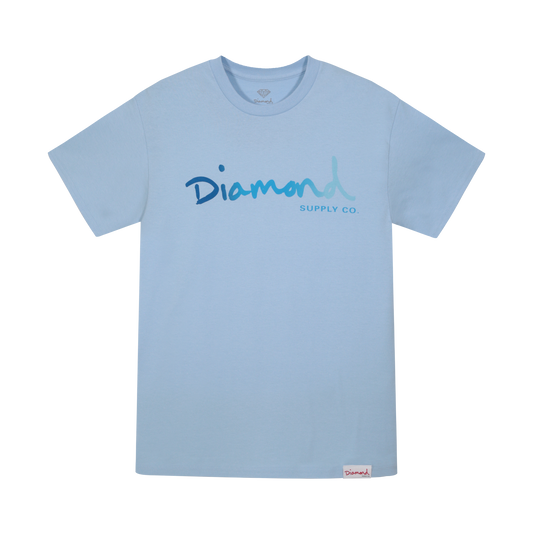 Polera Diamond Supply Fade Ligjt Blue