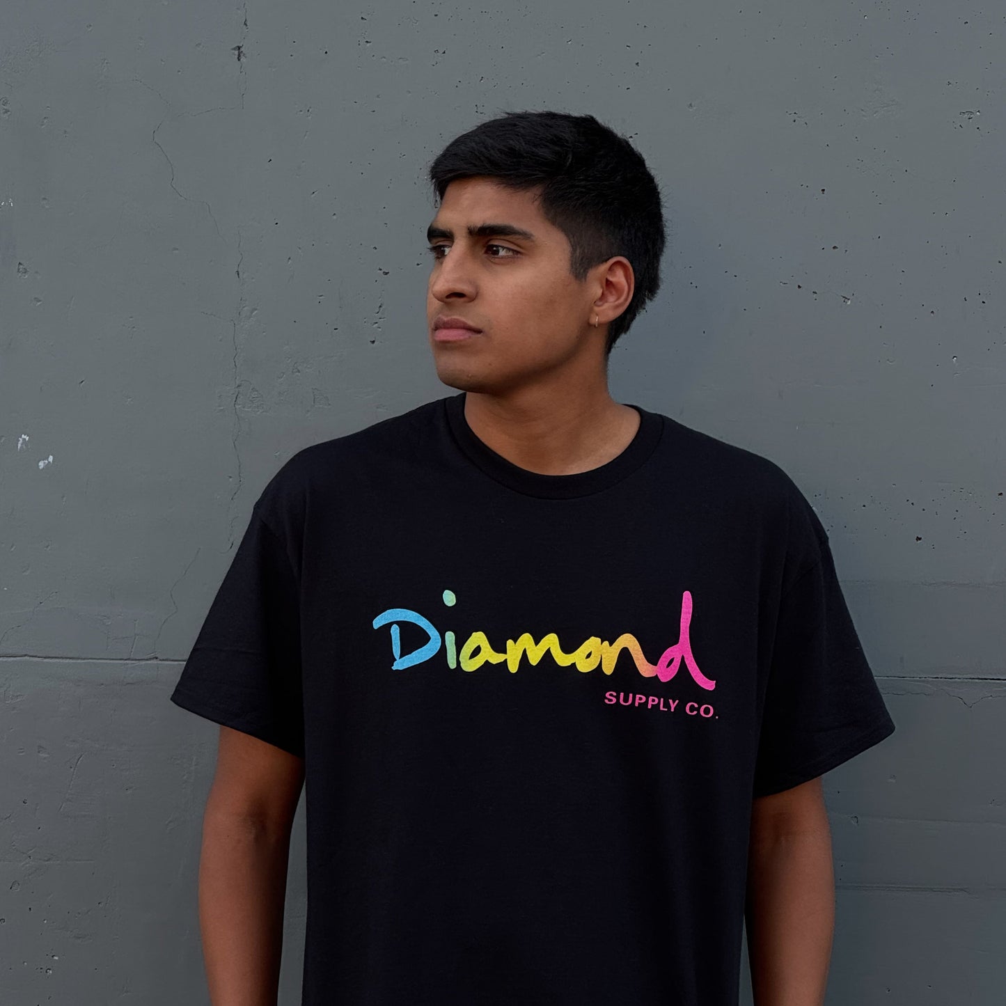 Polera Diamond Supply Fade Black