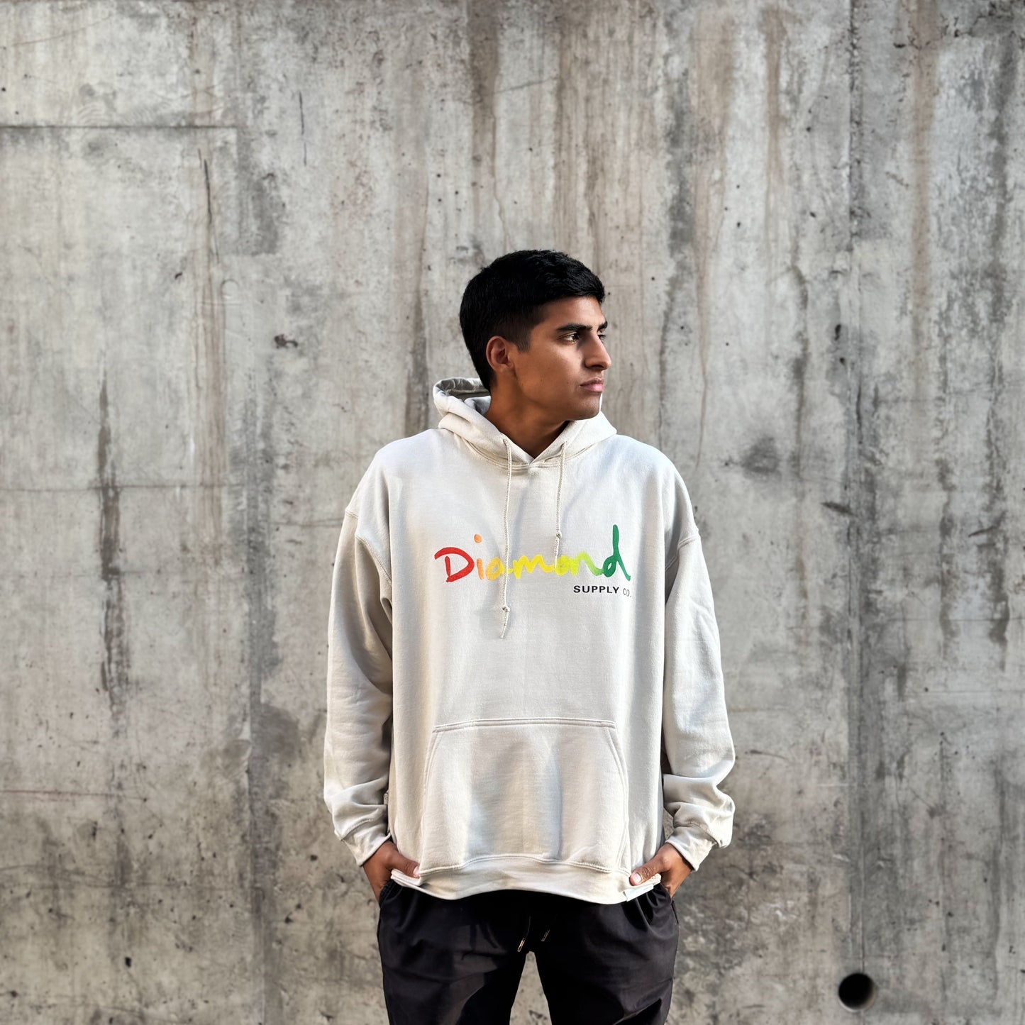 Hoodie Diamond Supply Fade Sand