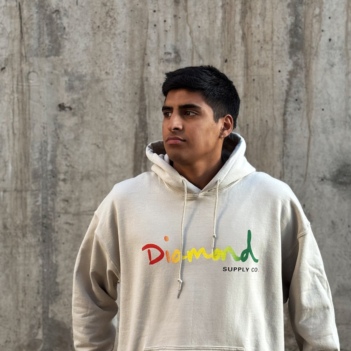 Hoodie Diamond Supply Fade Sand