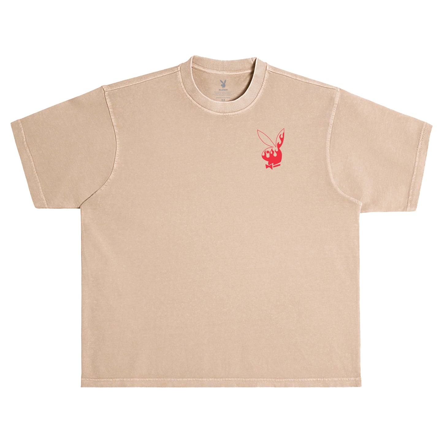 Polera Color Bars Boxy Fit Flames 2.0 Burro