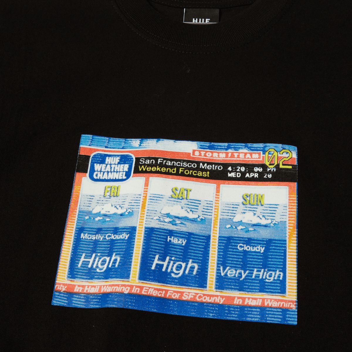 Polera Huf ForeCast Black