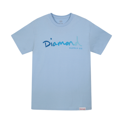 Polera Diamond Supply Fade Ligjt Blue