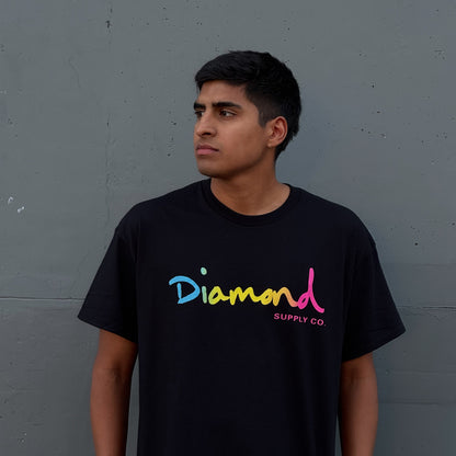 Polera Diamond Supply Fade Black
