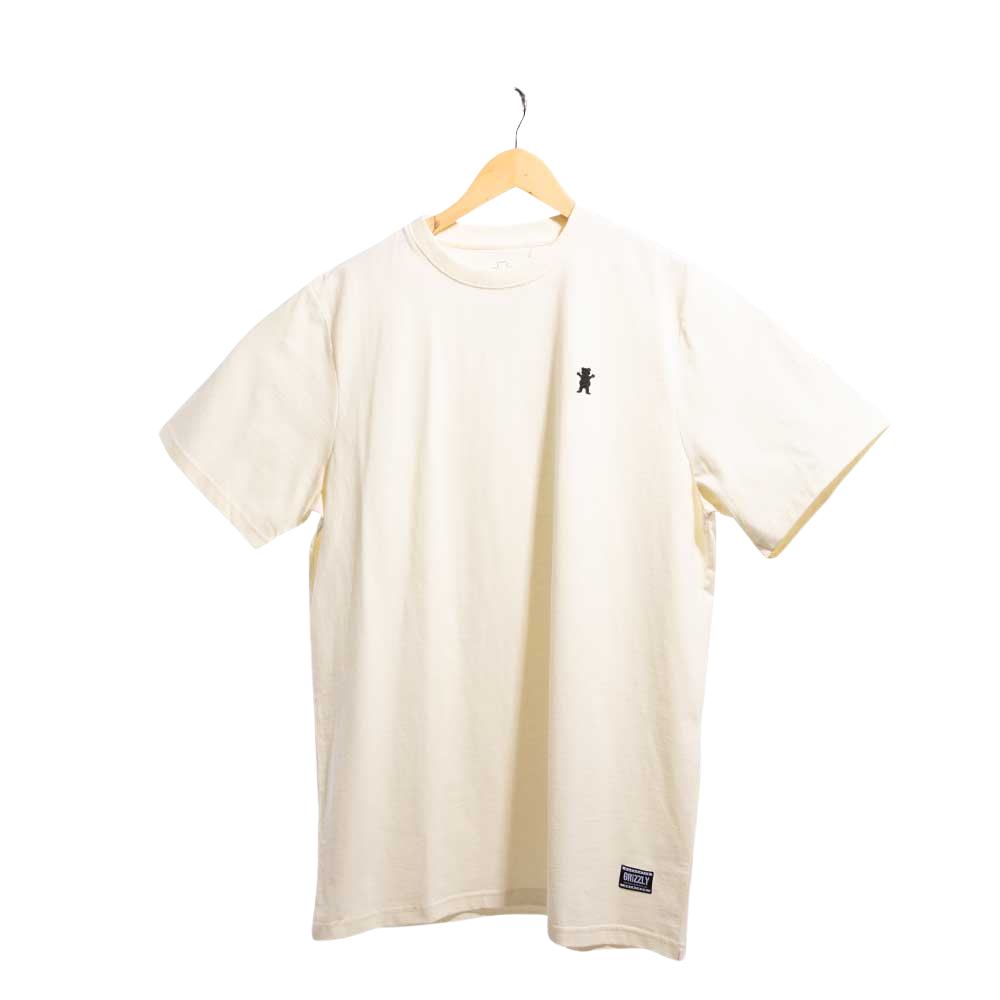 Polera Grizzly Embroidered OG Bear White Cream