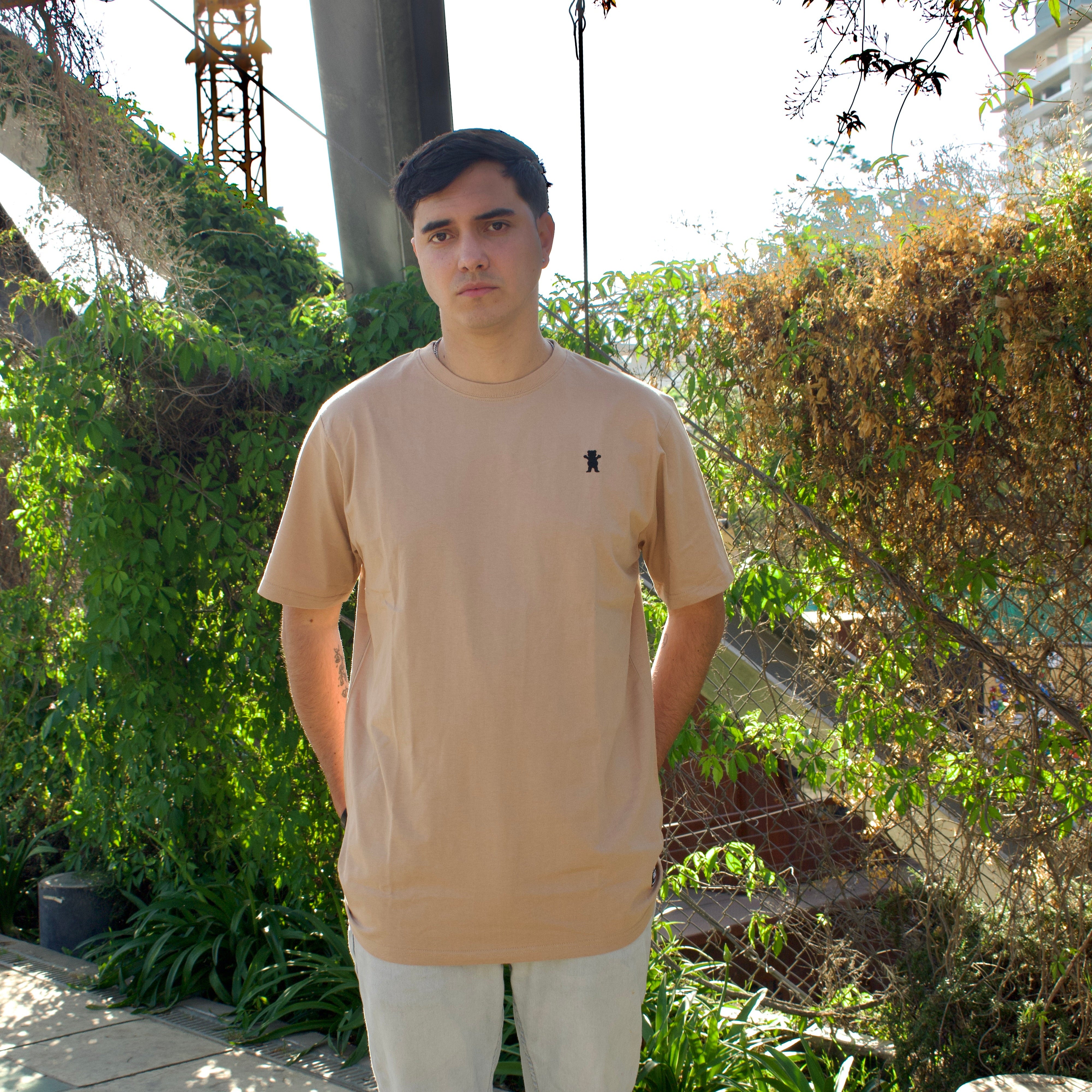 Polera Grizzly Embroidered OG Bear Light Brown