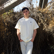 Polera Grizzly Embroidered OG Bear White Cream