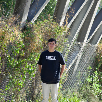 Polera Grizzly Stamp SS Black