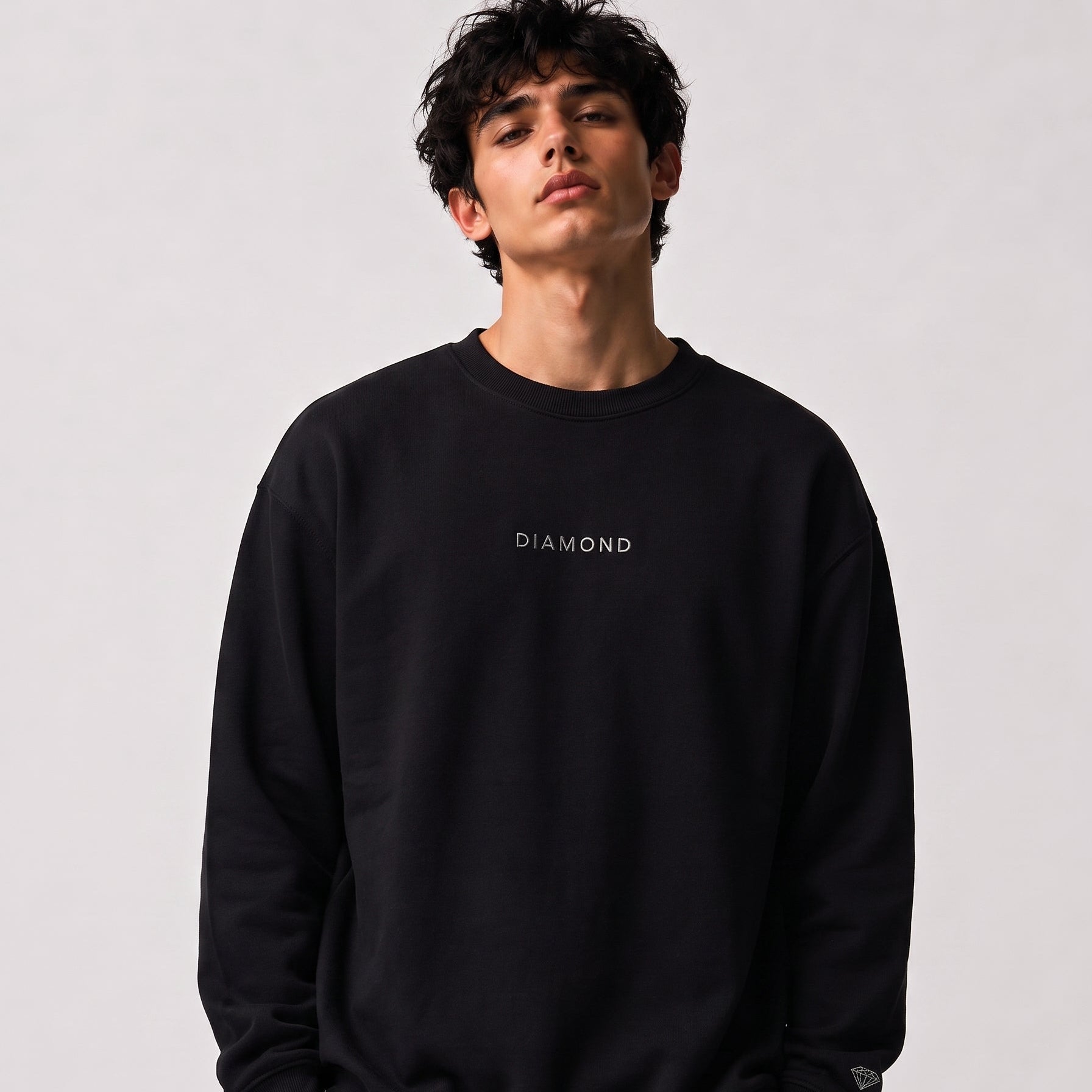 Crewneck Diamond Supply Logo Black