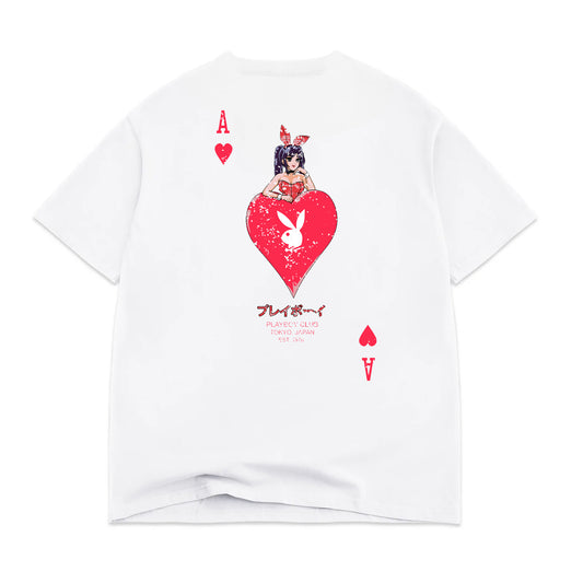 Polera Color Bars Ace of Hearts White