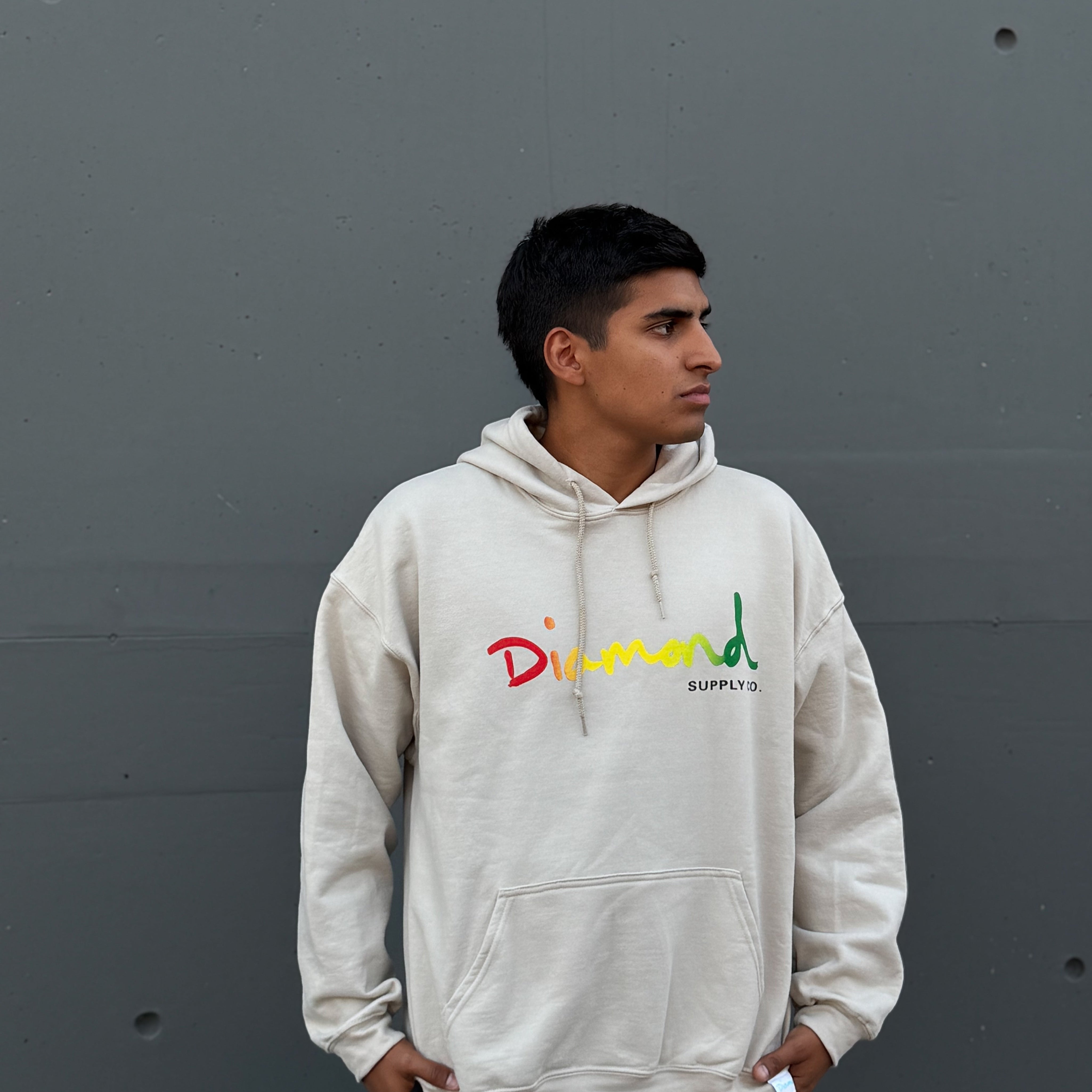 Hoodie Diamond Supply Fade Sand