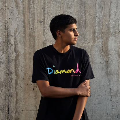 Polera Diamond Supply Fade Black