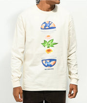 Polera Huf Manga Larga We Are The World Natural