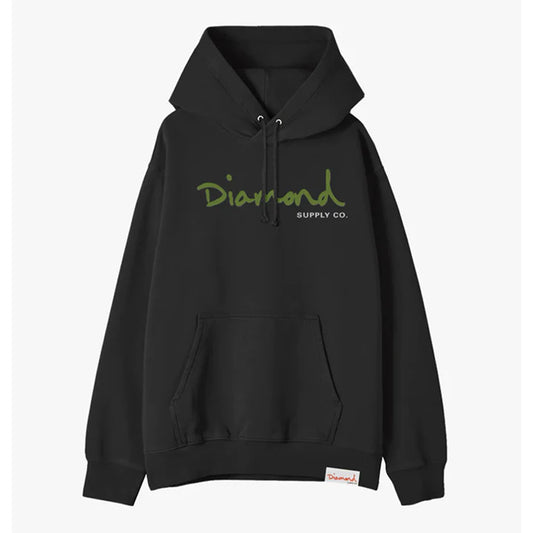 T-shirt Noir Diamond Supply Co. – Script Logo – Manches Courtes, Coton – Neuf Avec étiquette