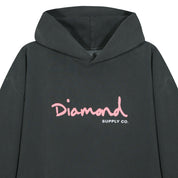 Poleron DIAMOND OG Script Black Logo Pigment Black / Pink
