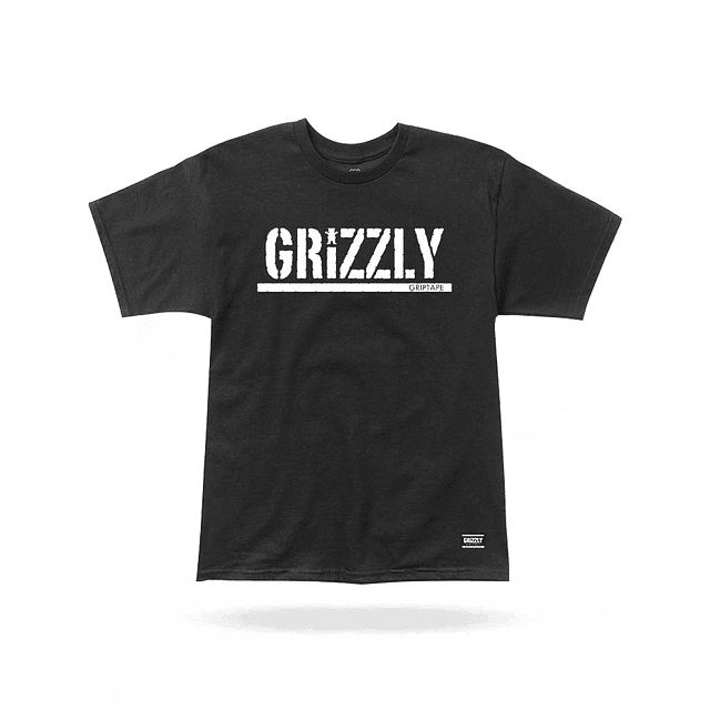Polera Grizzly Stamp SS Black
