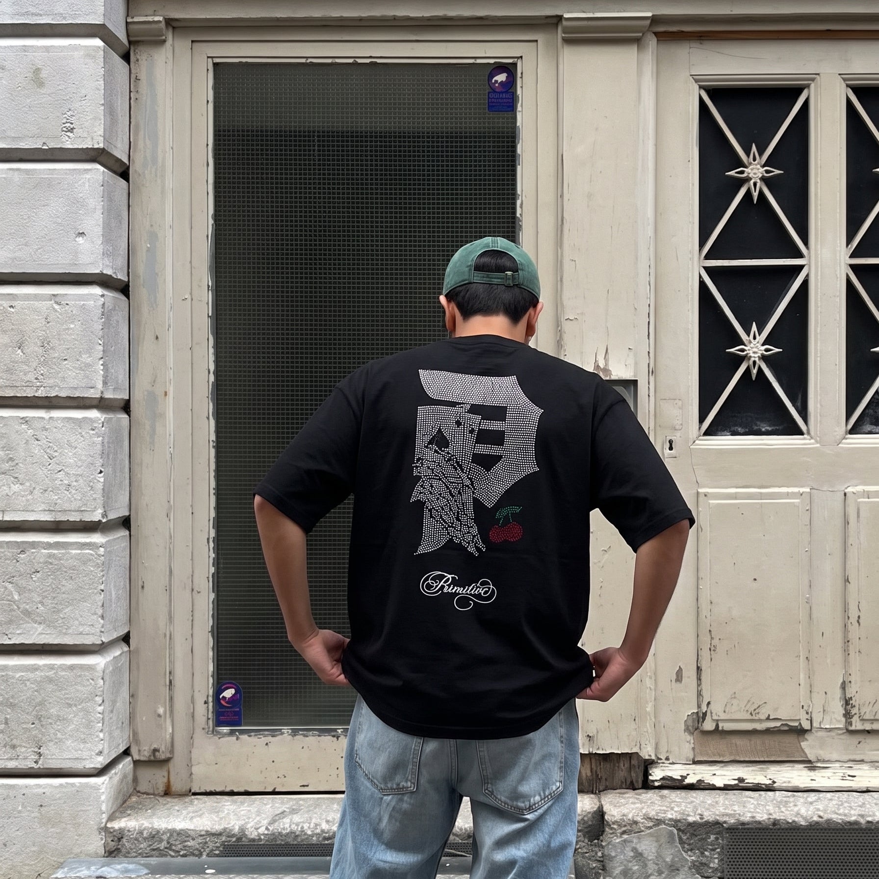 Polera Primitive HW BlackJack Rhinestone