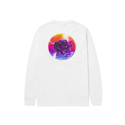 Polera Huf Manga Larga Lightning Rose White